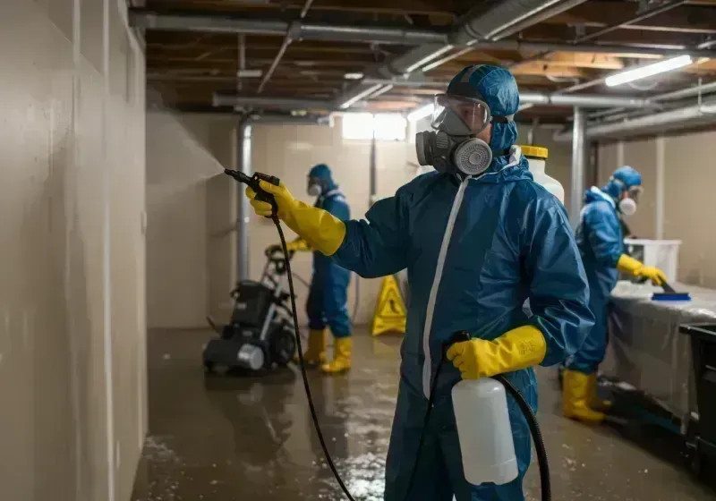 Basement Sanitization and Antimicrobial Treatment process in Paxton, IL