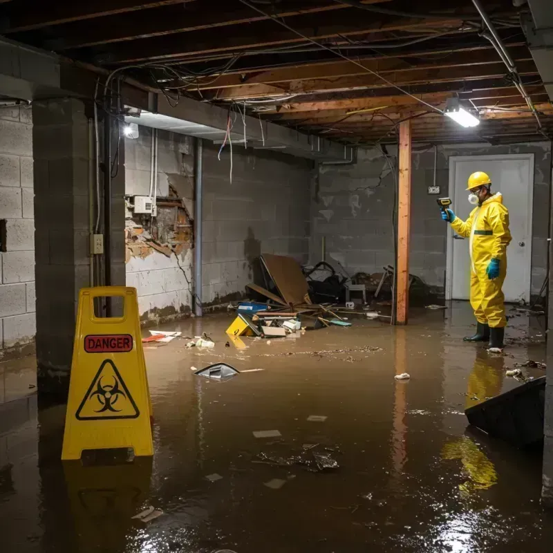 Flooded Basement Electrical Hazard in Paxton, IL Property